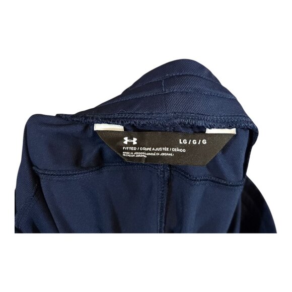 Under Armour Fitted Tapered Leg Athletic Pants with Mesh Stripe Workout Men's L - Picture 5 of 5